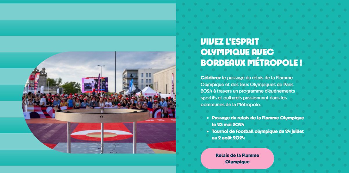 Retrouvez tous les événements autour des Jeux Olympiques @paris2024 sur Bordeaux Métropole sur notre site internet : lesjeux.bordeaux-metropole.fr/agenda/jeux-ol…