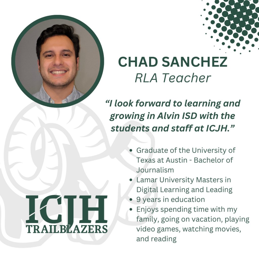 Let's meet the staff at ICJH....