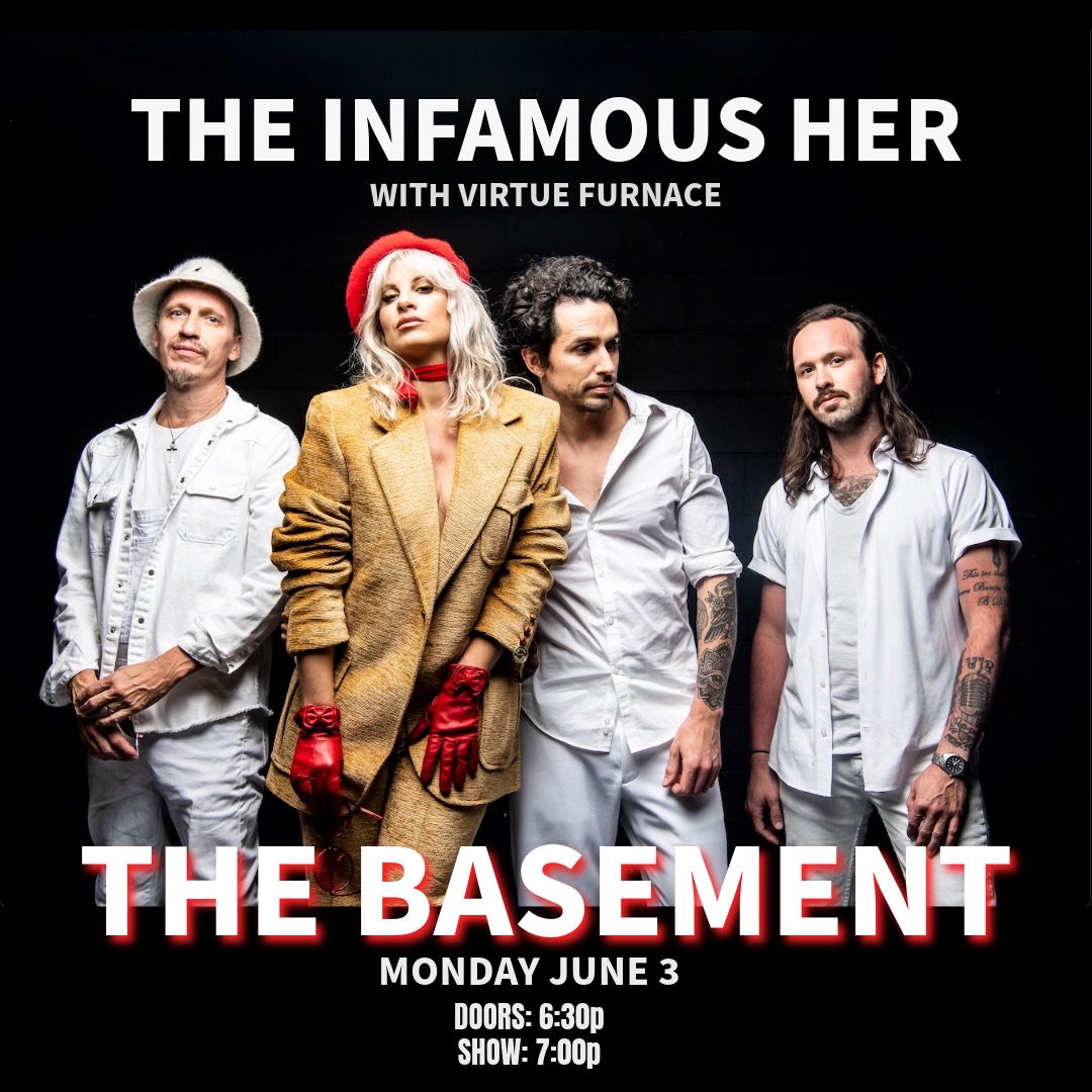 JUST ANNOUNCED!! @theinfamousher w/ @virtuefurnace will be in the house on 06/03. Tickets are on sale Now: thebasementnashville.com🎟️