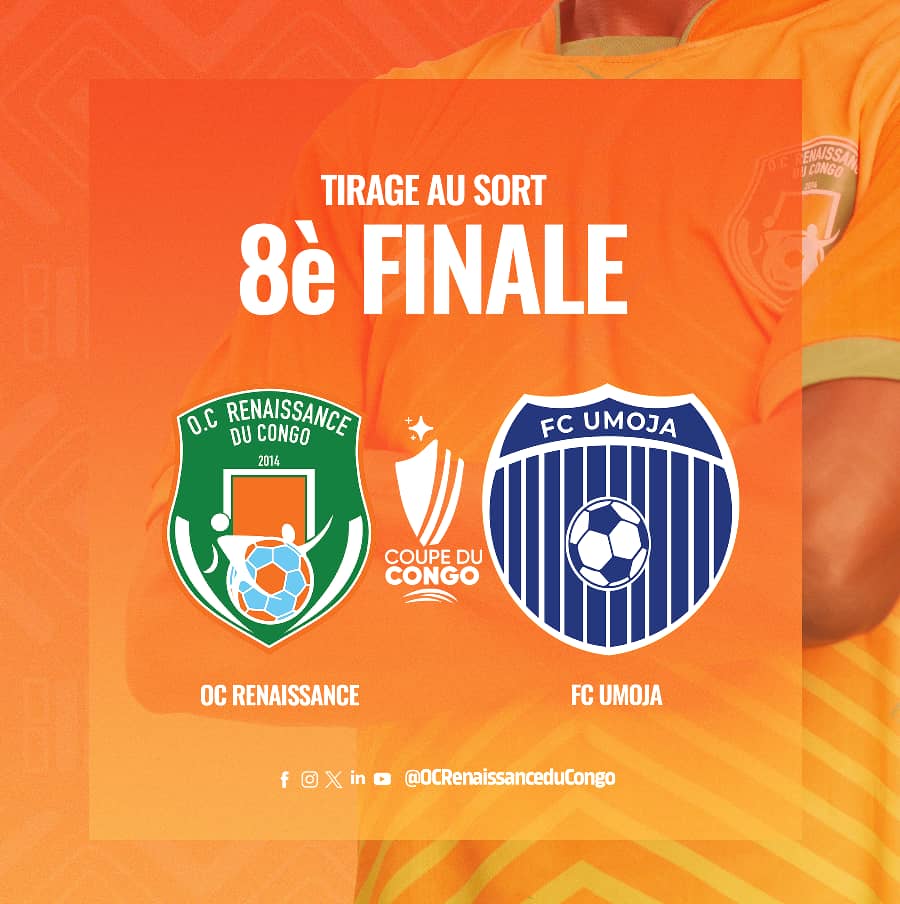 Ocrenaissance's tweet photo. 🏆 8ème de finale de la Coupe du Congo

 𝙇'𝙊𝘾 𝙍𝙚𝙣𝙖𝙞𝙨𝙨𝙖𝙣𝙘𝙚  va jouer son match contre 𝙁𝘾 𝙐𝙢𝙤𝙟𝙖 de Lubumbashi ici à Kinshasa,entre les 28,29 et 30 Mai 2024 ! https://t.co/cCAykbm4BN