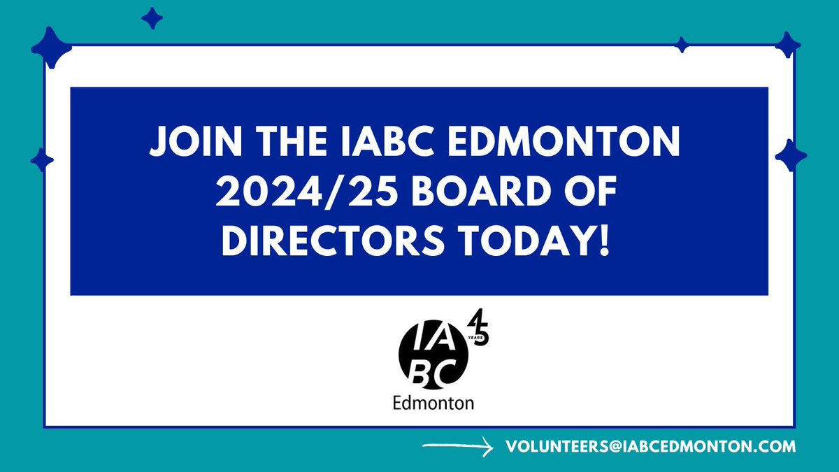Interested in joining our #IABCYEG board? Now's your chance! There are a number of vacancies including:

🔹Vice President
🔹Senior Director, Membership
🔹Director, Student Development
🔹Director, Content

If you're eager to join our team, apply today! buff.ly/3yrDv0V