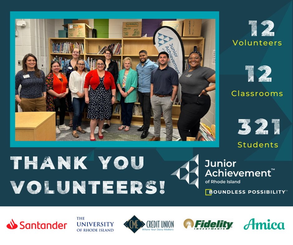 We're so excited to be back at Fallon Elementary School (@psdri_schools) for another JA in a Day this year! 🎉⁠ These 12 volunteers impacted over 321 Pawtucket students in 12 classes! Thank you to everyone for joining us and giving back to the community! 🌟