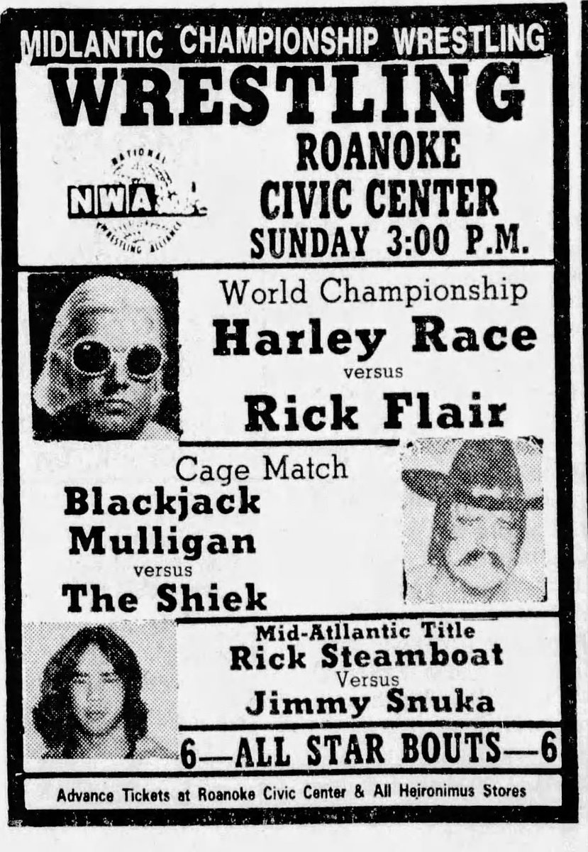 thomjbrewer's tweet photo. @RicFlairNatrBoy The Roanoke Times could never spell your name right. https://t.co/CPdQhl4eeZ