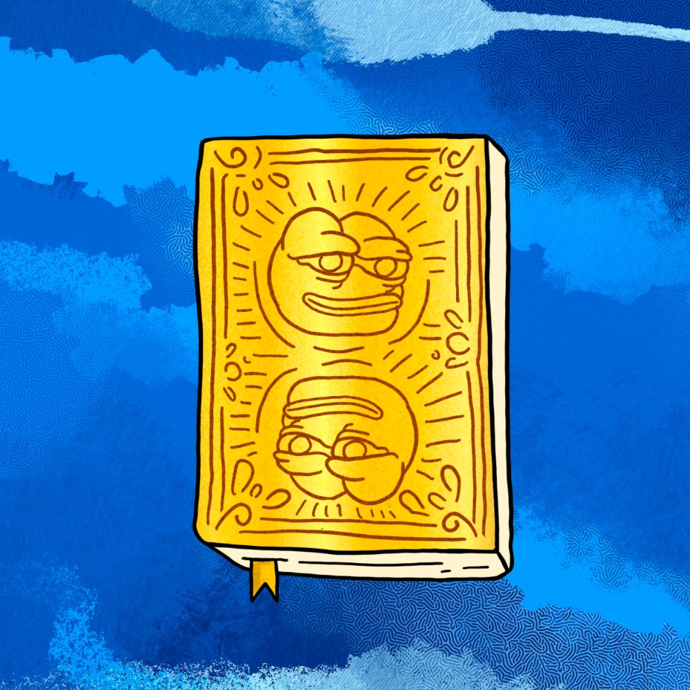 BookOfPepeX's tweet photo. This is no ordinary Book, for this holds the secrets and perks of $PEPE

We recommend you hold... https://t.co/86SVNHNGDO