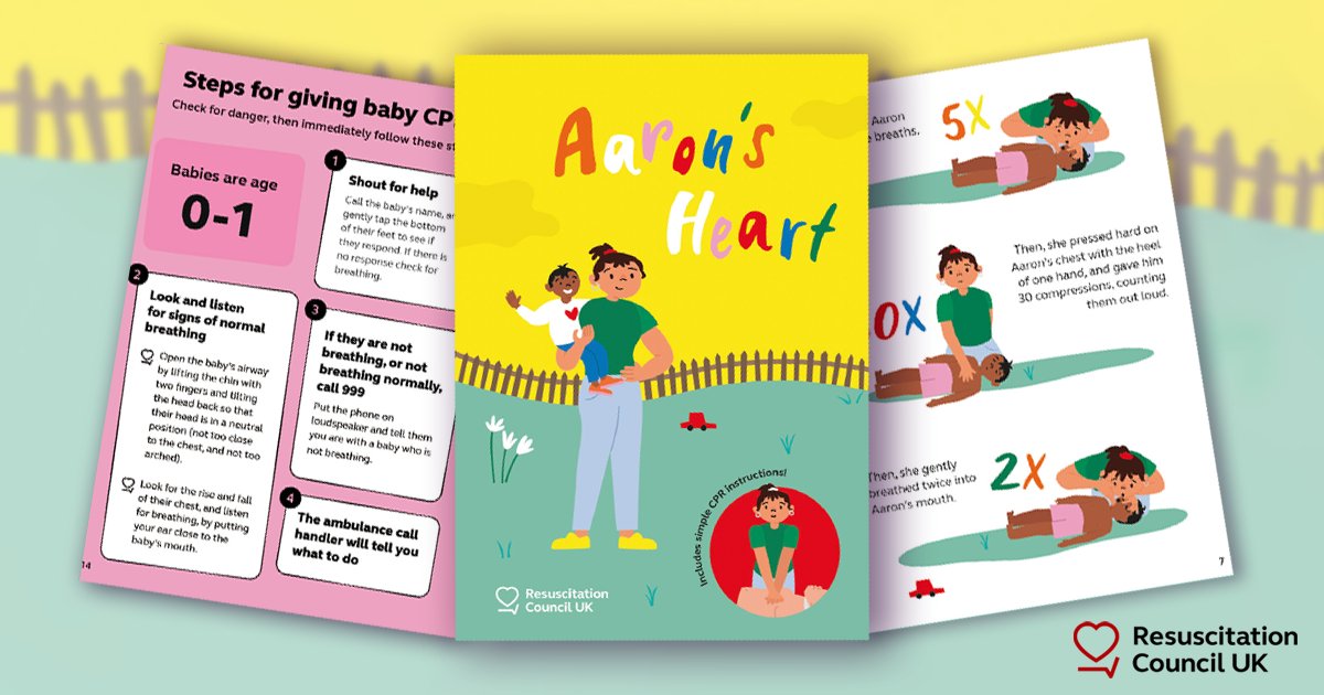 While cardiac arrest in babies and children might be rare, being prepared can be the difference between life and death. 

Learn the simple steps of child and baby CPR today through our short videos and our book, Aaron's Heart: resus.org.uk/baby-cpr