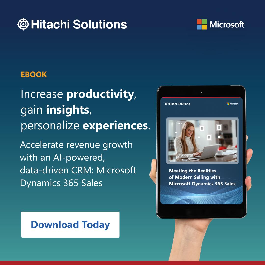 HJStory87's tweet photo. [New eBook] See how #HitachiSolutions helps organizations harness the power of #MicrosoftDynamics365 to reap the benefits of a data-driven, AI-powered CRM that enables sellers to focus on creating and maintaining relationships that drive growth: https://t.co/FEJASSMjXk https://t.co/XtrPxNVNLF