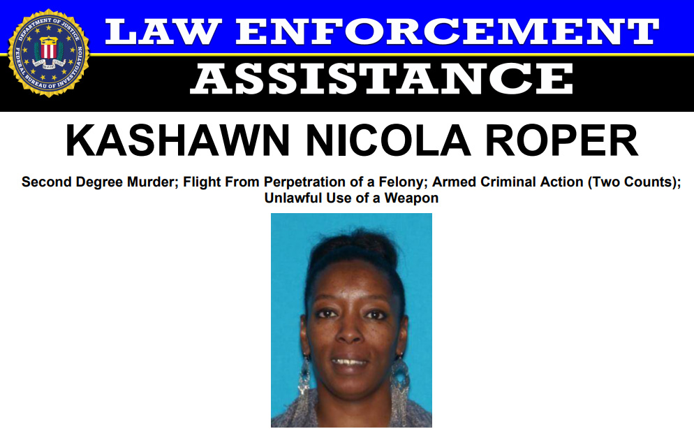 The #FBI in Kansas City is assisting the Kansas City PD in Missouri with their search for KaShawn Nicola Roper, wanted for her alleged involvement in a shooting on August 23, 2020, that resulted in the death of a woman. FBI reward of up to $5,000 offered: fbi.gov/wanted/law-enf…