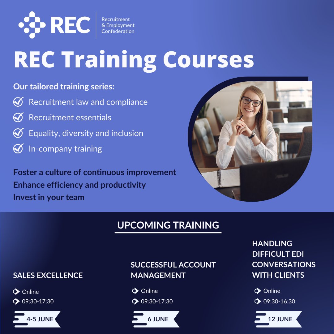 Enhance team capabilities with #RECTraining: 🚀 Drive Growth: Continuous improvement. 💼 Elevate Efficiency: Sharpen skills. 💰 Optimize Returns: Boost financial gains. Enrol today to unleash your agency's full potential! 👉bit.ly/3TRyUvW #RecruitmentExcellence