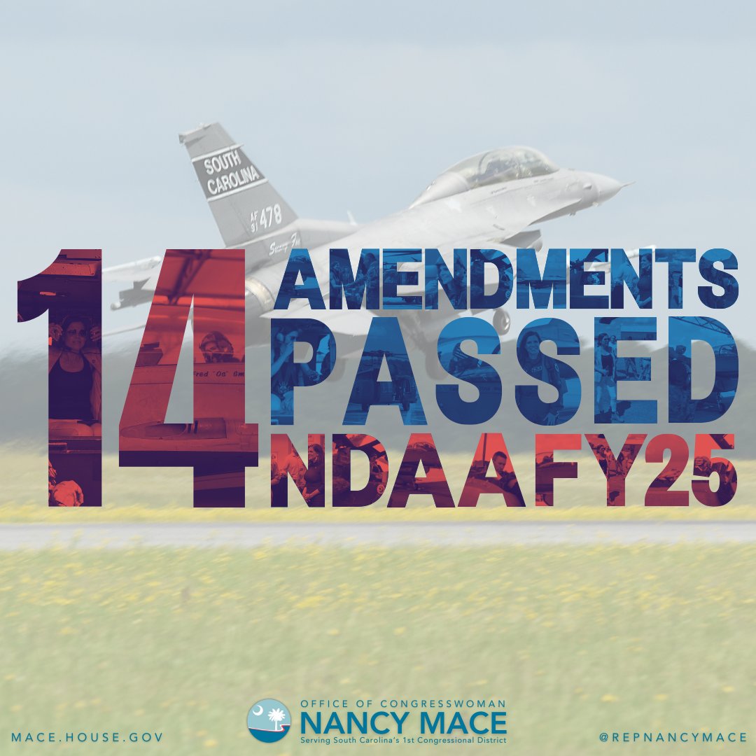 After 12 hours of deliberation, 14 of our amendments were adopted for #FY25NDAA! We're putting the #LowcountryFirst and #AmericaFirst.