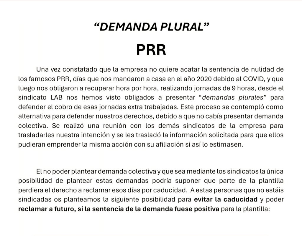 La dirección de Tubacex-Aceralava RqueR, no reconociendo una nueva sentencia judicial. @eitbNoticias <a href="/deia_eus/">DEIA</a> <a href="/elcorreo_com/">El Correo</a> <a href="/eldiarioes/">elDiario.es</a>