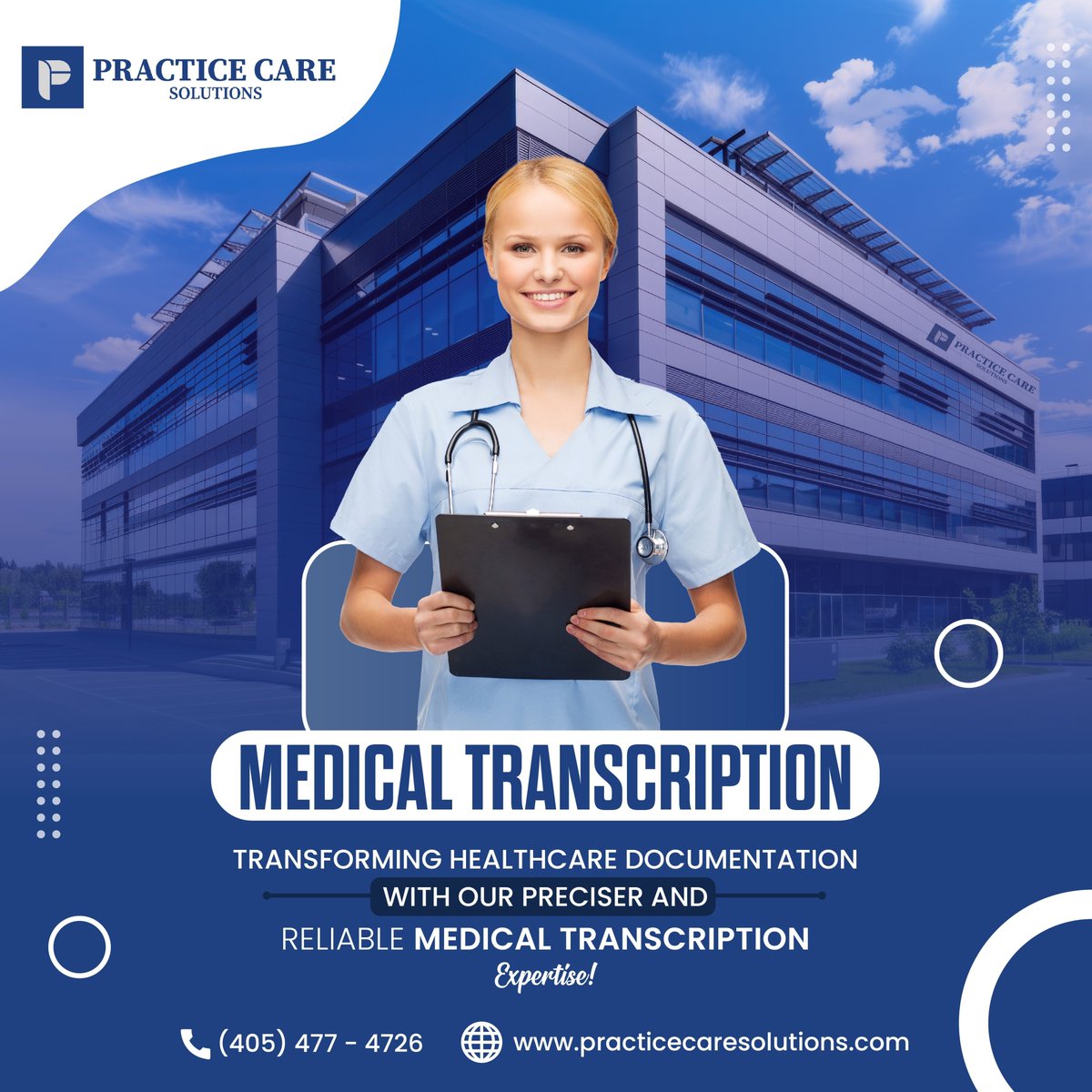 Say goodbye to time-consuming paperwork and hello to accurate, hassle-free records with our medical transcription expertise! 📝📝
At Practice Care, we ensure accuracy and reliability.
#MedicalTranscription #paperworkfree #accuraterecord #practicecare