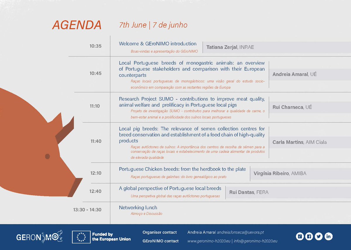 We're excited to announce this year's GEroNIMO stakeholder meeting, which will take place June 7th at the University of Évora! 🇵🇹

More information, full agenda, and registration 👉 bit.ly/3QSqROD