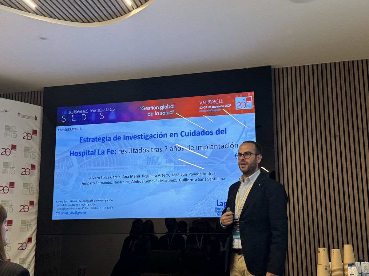 GarciaSolaz's tweet photo. Desde el @IISLaFe @HospitalLaFe hemos podido compartir nuestros resultados tras 2 años de la implantación de la Estrategia de Investigación en Cuidados en @SEDISA_NET 

#InvestigacionEnCuidados
#IncestigacionInterdisciplinar https://t.co/y1acER3PwT