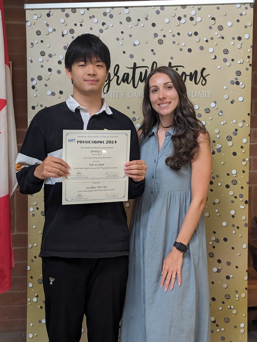 Holy Trinity CSS (@holytrinityoak) on Twitter photo Congrats to Jimmy L. who completed the exam for the AAPT PhysicsBowl Competition, achieving 4th place! This international competition has approx. 12 000 participants. Students are typically in Gr 11 or 12, but this Gr 10 student has yet to take a Physics course! #HTFamily <a href="/HCDSB/">Halton Catholic DSB</a> Congrats to Jimmy L. who completed the exam for the AAPT PhysicsBowl Competition, achieving 4th place! This international competition has approx. 12 000 participants. Students are typically in Gr 11 or 12, but this Gr 10 student has yet to take a Physics course! #HTFamily <a href="/HCDSB/">Halton Catholic DSB</a>