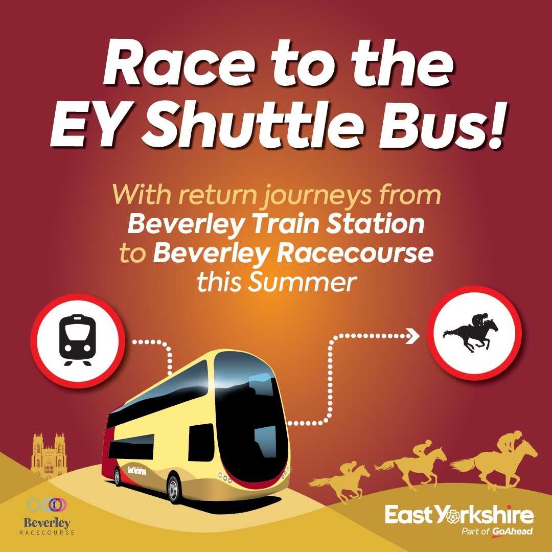 The easiest way to get to the races this Wednesday 👊 Hop onboard the dedicated shuttle service and save the need for parking or a long walk up to the Westwood. Return travel is £4. Timings 👇eastyorkshirebuses.co.uk/services/EY/GG