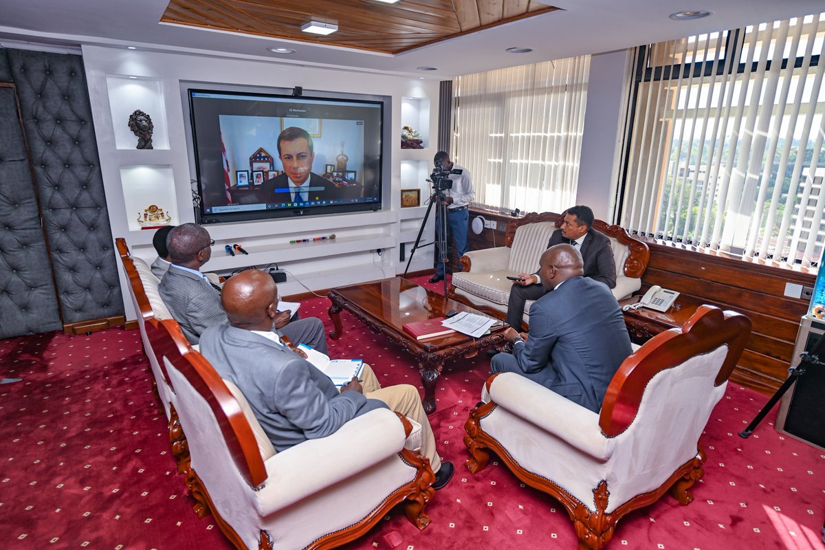 Had a virtual meeting this afternoon with US Secretary for Transportation Pete Buttigieg on several areas of cooperation, including road safety, mass rapid transport and aviation. We also discussed green transport in the Nairobi Metropolitan Area and explored avenues for