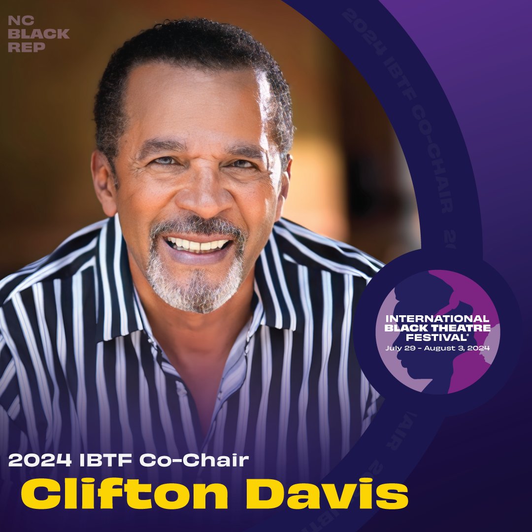 🌟Meet Clifton Davis, your 2024 International Black Theatre Festival Co-Chair!

Stay tuned for the official announcement of productions on June 3rd, and secure your tickets at NCBlackRep.org  

#IBTF #InternationalBlackTheatreFestival #IBTF2024 #BlackTheatreHolyGround
