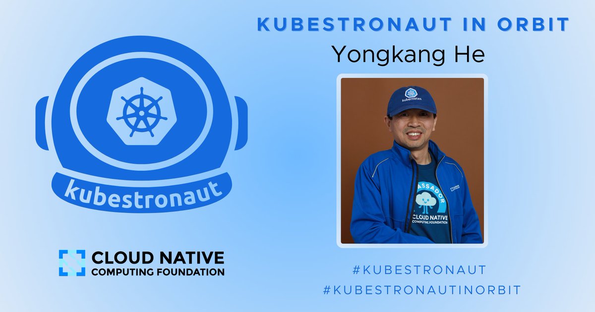 We are very excited to share our new #Kubestronaut in Orbit series highlighting the inspiring Kubestronauts in our community and how they got to where they are. 

First up is #CNCFAmbassador @YongKangHe! 🚀 #KubestronautInOrbit cncf.io/blog/2024/05/2…
