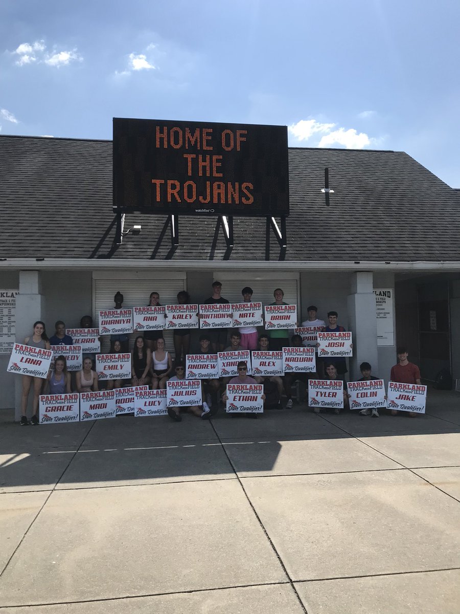 Parkland Track and Field (@parklandtrack) on Twitter photo 🏆 STATES BOUND 🏅
Good luck this weekend to all of our state qualifiers! #triptoship #beFAST
<a href="/parklandtrojans/">parklandtrojans</a> <a href="/ParklandAthlet1/">Parkland Athletics</a> <a href="/ParklandSchools/">Parkland Schools</a> <a href="/ParklandXC/">Parkland_XC</a> 🏆 STATES BOUND 🏅
Good luck this weekend to all of our state qualifiers! #triptoship #beFAST
<a href="/parklandtrojans/">parklandtrojans</a> <a href="/ParklandAthlet1/">Parkland Athletics</a> <a href="/ParklandSchools/">Parkland Schools</a> <a href="/ParklandXC/">Parkland_XC</a>