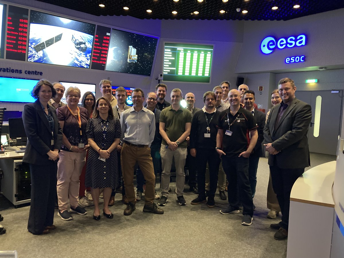 Our Deputy CEO, Chris White-Horne visited @ESA’s European Space Operations Centre, where he learnt about their satellite control facilities, their work on Space Safety, and met the teams of experts that control ESA’s spacecraft in orbit. 🛰️ Thanks to @ESA for hosting the visit!