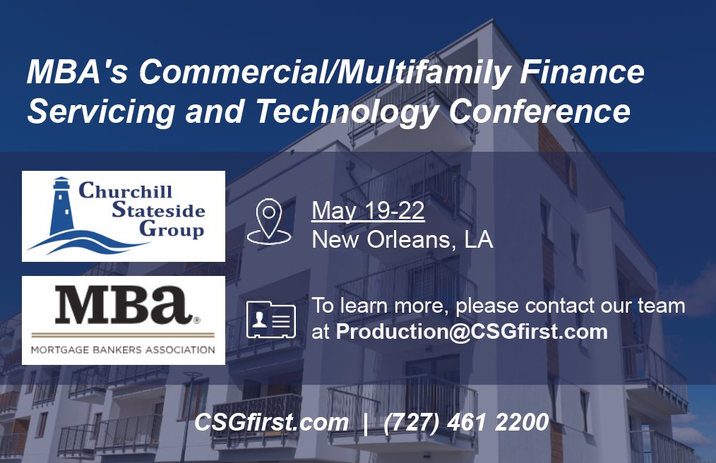 CSGfirst's tweet image. This week, members of CSG attended MBA&apos;s Commercial/Multifamily Finance Servicing and Technology Conference. The MBA Conference offers a chance to build connections, learn from experts, and discover technology solutions to improve operational efficiency.