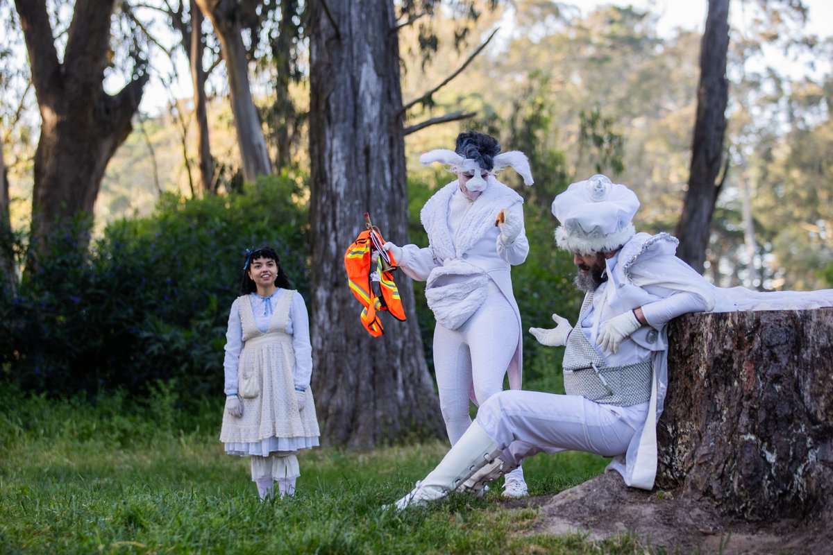 Dress warmly and follow Alice! Don't be late!

Adventures with Alice returns to Golden Gate Park tomorrow, kicking off its penultimate weekend of performances. Get tickets at weplayers.org

Photo by Mark Kitaoka