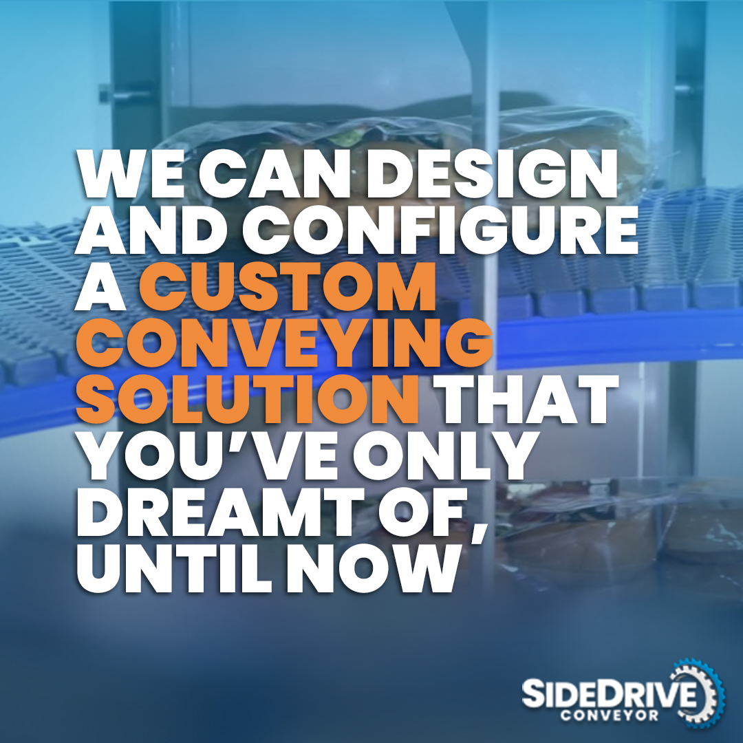 SideDriveCo's tweet image. Whether you need to retrofit an existing configuration or build one from scratch, SideDrive can design and configure a custom conveying solution that you’ve only dreamt of, until now. hubs.li/Q02bs8CS0 #ConveyingSolution #ConveyingProduct #SpiralConveyor