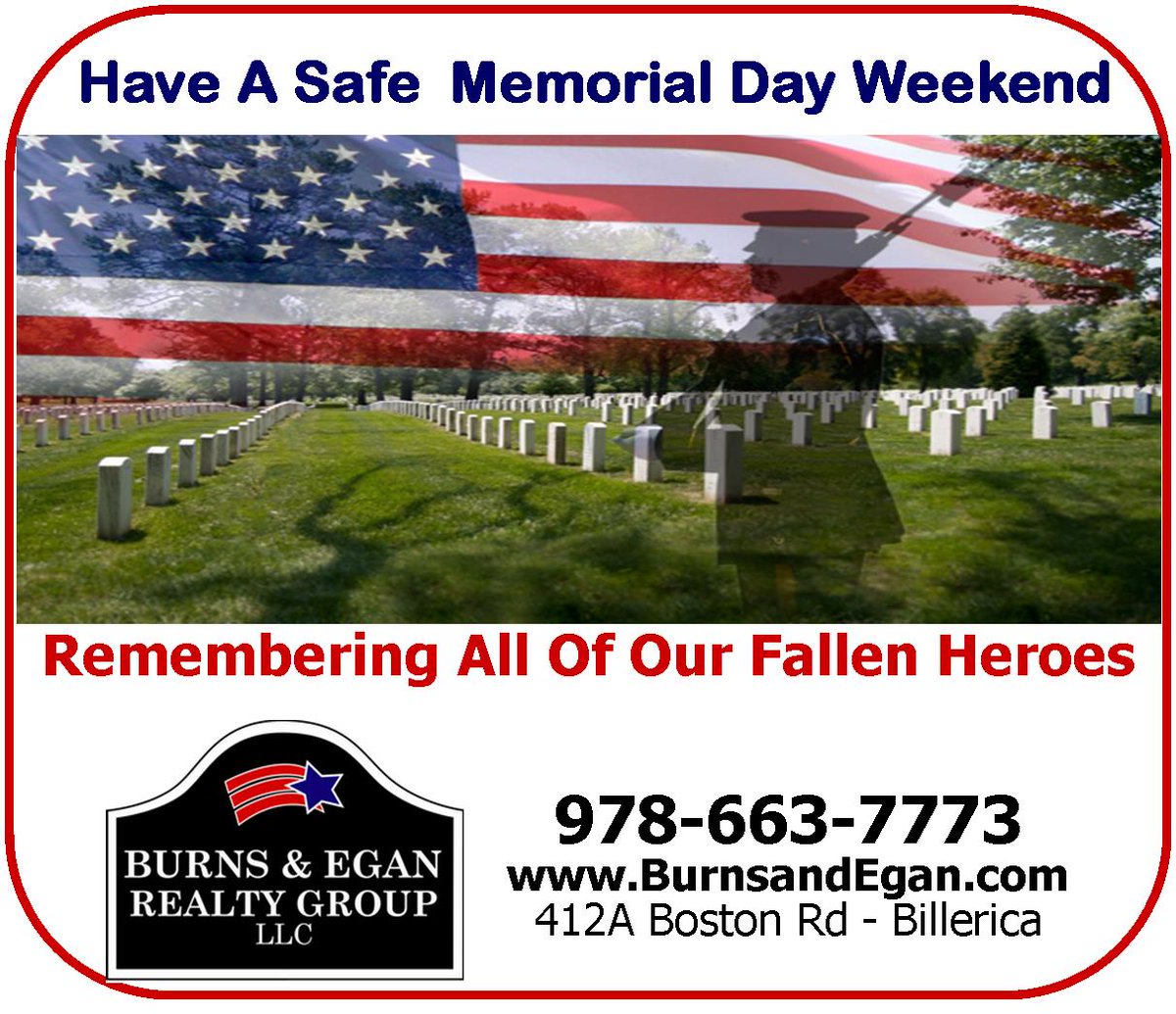 Have a safe Memorial Day Weekend