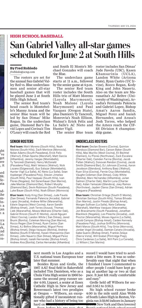 SGVNSports's tweet photo. The SGV all star baseball game is coming https://t.co/QR9H0W65pk