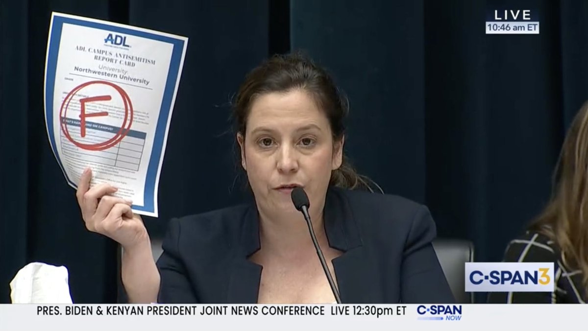 Elise Stefanik continues her VP sweepstakes humiliation ritual by waving around ADL 'report cards' like they're Moses's stone tablets. Remember that brief, shining moment when Republicans used to pretend to be skeptical of the ADL's methodology?