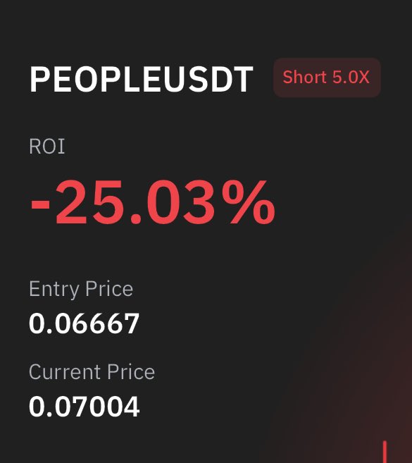 $PEOPLE update stopped on this trade. #people