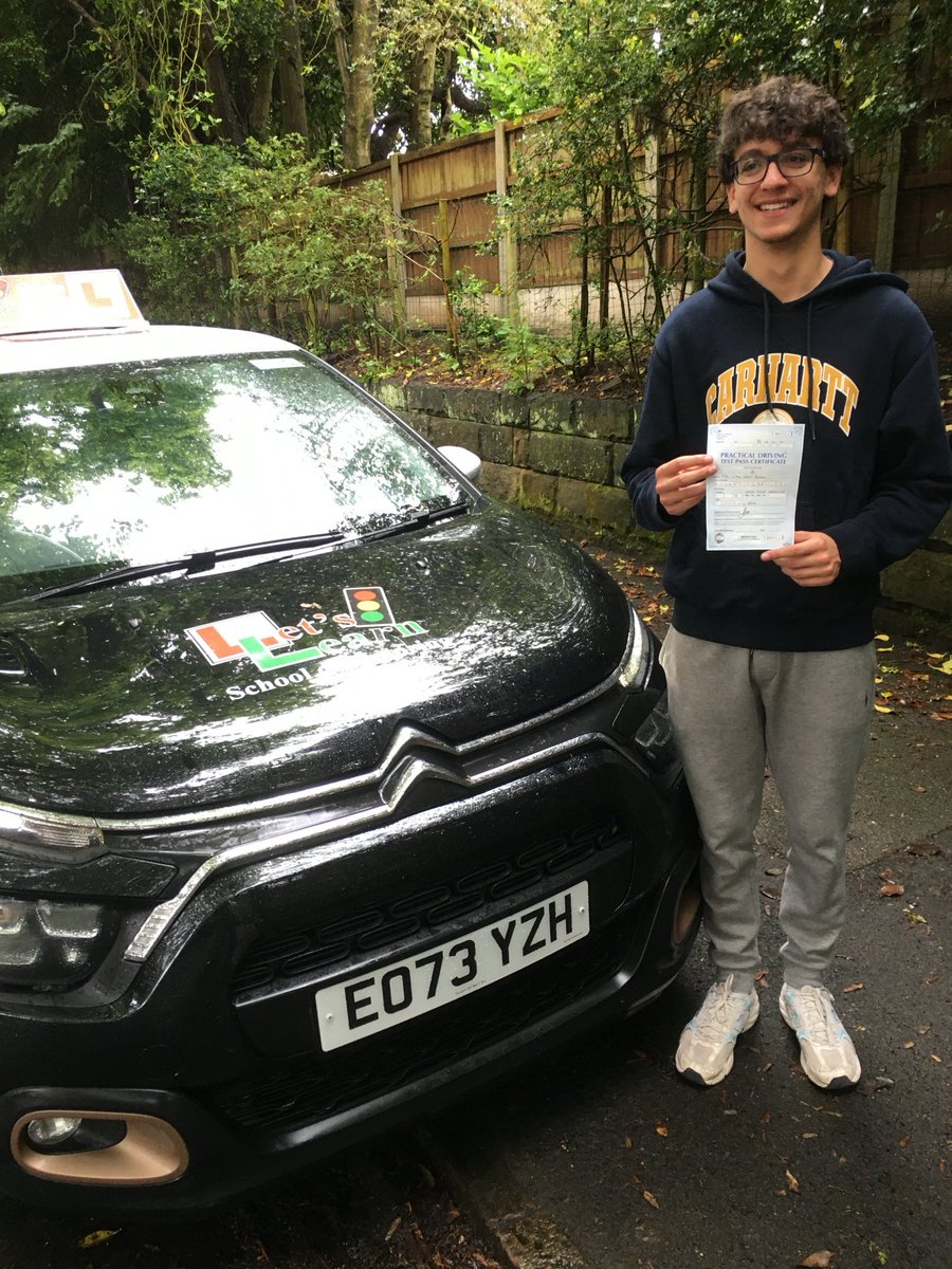 Congratulations to Ilyas Book on passing his #drivingtest #firsttimepass with 3 minors from Steve Monks and all at Let’s Learn School of Motoring #sale #manchester