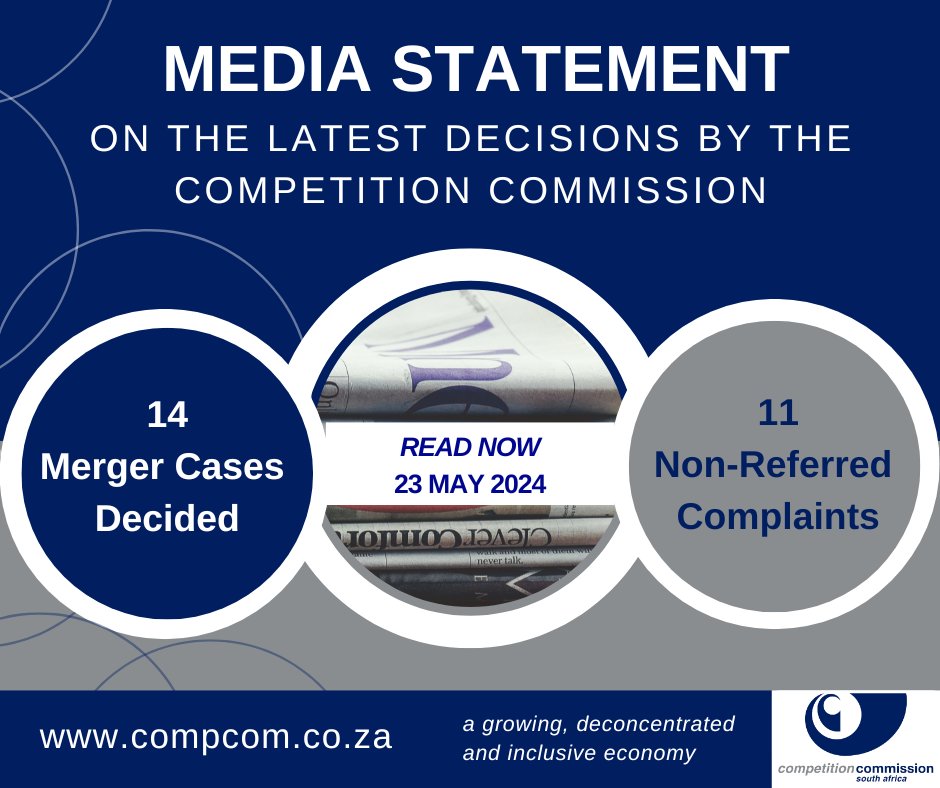 In its recent ordinary meeting, the Commission took decisions on matters that include complaints, and mergers & acquisitions in industries such as insurance, rail services, property & many more. Read the media statement on our website for more information: shorturl.at/dAKTz