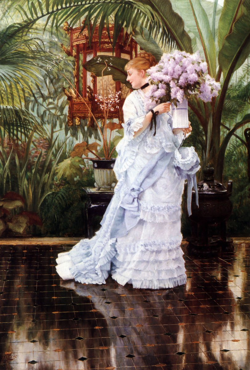 The Bunch of Lilacs, by French painter James Tissot (1875). In private collection.