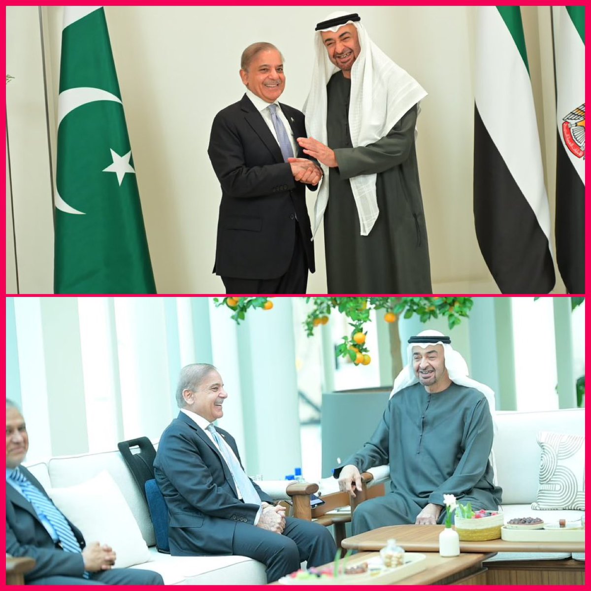 When two BEST FRIENDS meet! 🇵🇰🫶🏼🇦🇪
This is how all muslim world leaders, including @MohamedBinZayed, President of the UAE, meet Prime Minister Shehbaz Sharif. Why? Because they’re impressed by his linguistic, administrative and developmental skills. They all want to be like him.