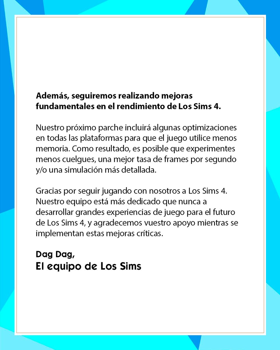 LosSimsES's tweet image. Un mensaje a nuestra fiel comunidad 💚 
x.ea.com/80373