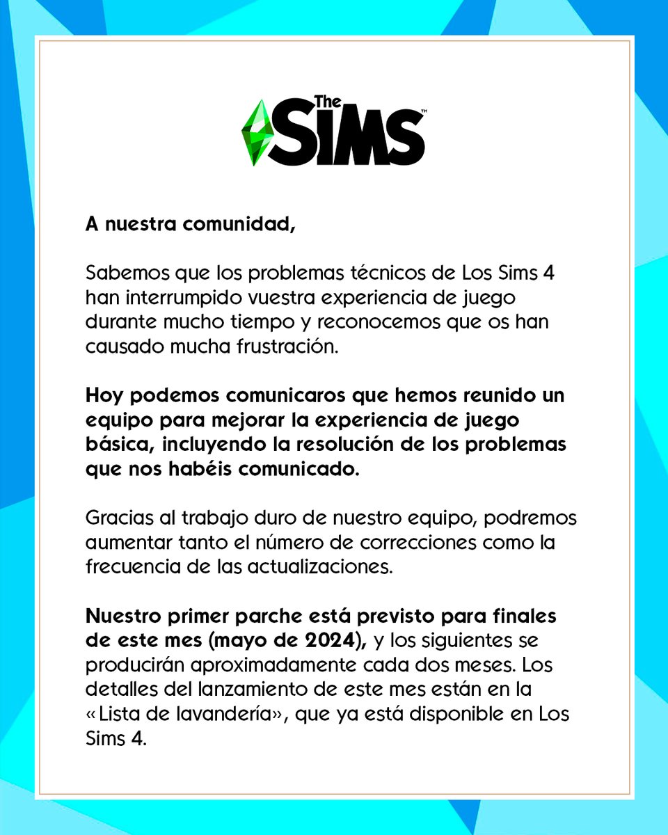 LosSimsES's tweet image. Un mensaje a nuestra fiel comunidad 💚 
x.ea.com/80373