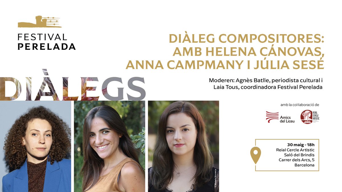 🎼Vine al nostre diàleg amb compositores: Helena Cánovas i Anna Campmany, que presentaran les seves obres enguany al @FIMCPeralada sota la direcció de Julia Sesé, directora del @CorCambraPalau 👉🏻 Més info: amicsliceu.com/dialeg-amb-com…