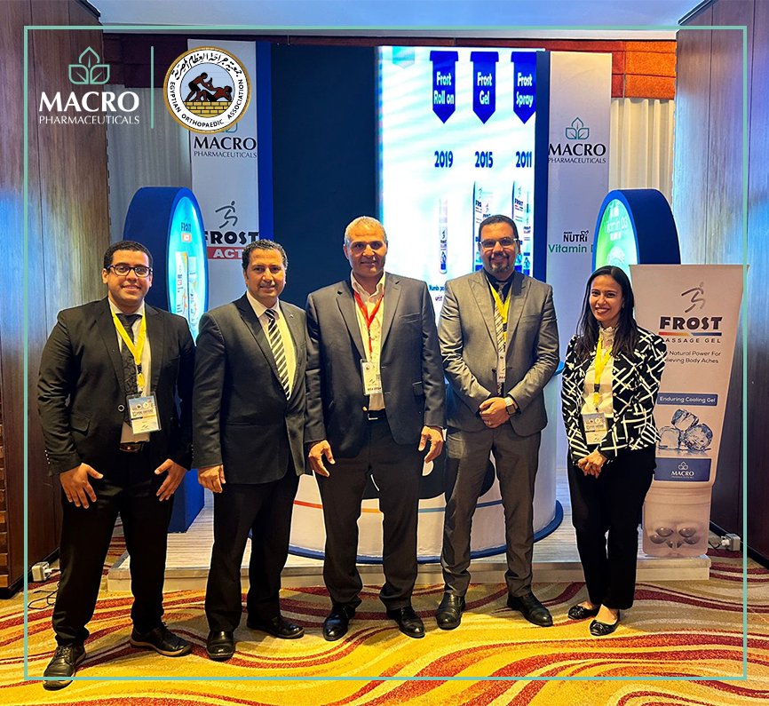MacroGroupEG's tweet photo. We are pleased to celebrate the success of our valued partners, the Egyptian Orthopedic Association - EOA, through Macro’s participation in the 13th Spring Conference of the Egyptian Orthopedic Association with the latest introductions to Macro Frost Massager &amp; Macro Nutri Vit D3 https://t.co/PjyeFaEIzN