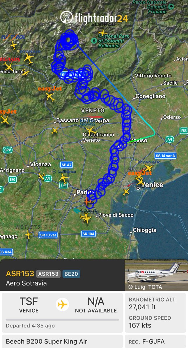 With this pattern over Europe, it must be cycle race season. Here’s how major races use aircraft to get the television images from the cameras to your screen. flightradar24.com/blog/how-the-t…