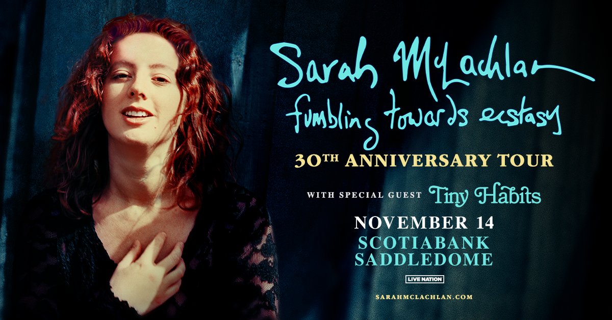 💥SHOW ANNOUNCEMENT💥 @SarahMcLachlan will stop by the 'Dome this November on her Fumbling Towards Ecstasy 30th Anniversary Tour! Tickets on sale Friday, May 31 at 10:00 AM.