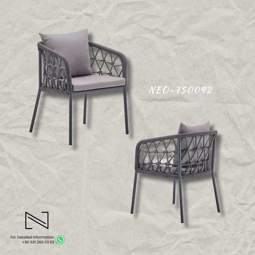 Neo Horeca Furniture
Outdoor Woven Rope Chair For Cafe

#neohoreca #neohorecafurniture #aluminumchair  #gardenchair #modernchair #outdoordecoration #wovenchair #outdoorfurniture #balconyfurniture #cafechair #hotelchair #horeca #custom #wholesale #project #decoration #design