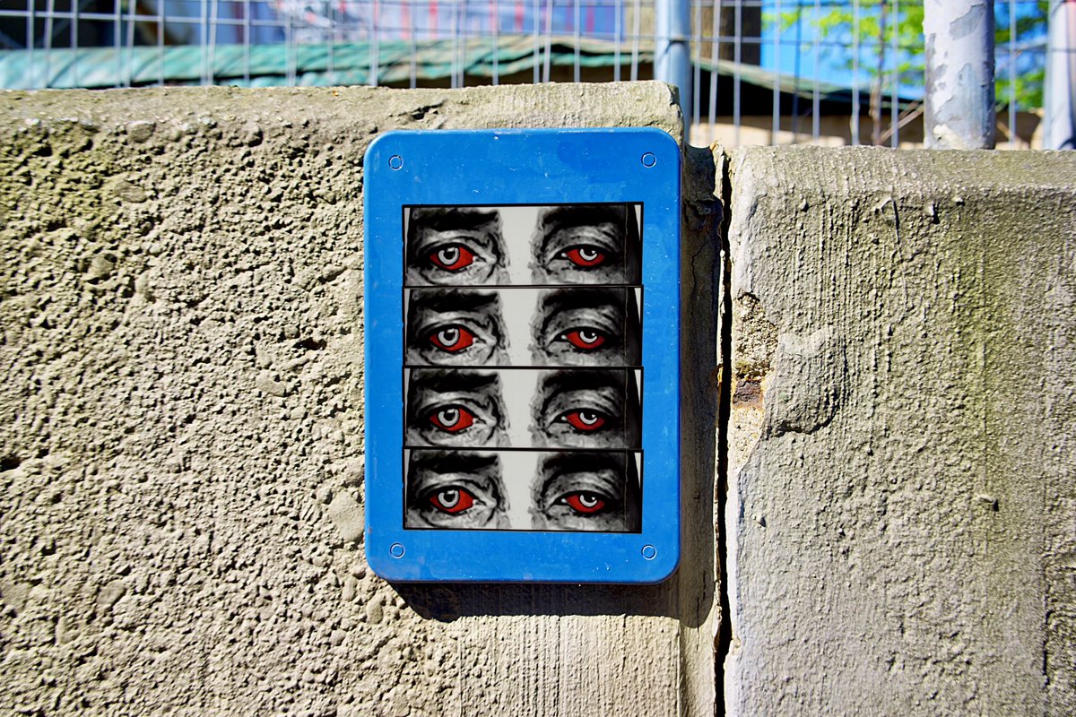“The eyes are the window to your soul.” (William Shakespeare)

#BigBrother
#Surveillance
#EyesWatching
#WatchfulEyes
#RedEyes
#StreetArt
#UrbanArt
#ArtWithAMessage
#Observation
#SeeTheTruth
#HiddenMeaning
#VisualStorytelling
#EyeArt
#ThoughtProvoking
#ArtisticExpression