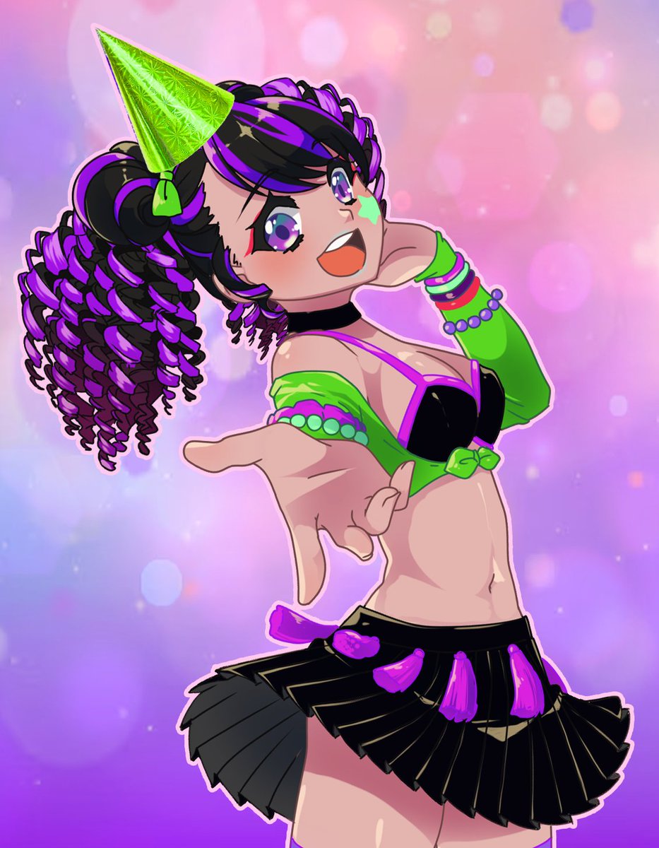 Glowsticks, and bass drops, and dancing, oh my! Wish the foxy Roxxy a happy birthday today! 🪩 🎉 
'Yes! Having a reason to party warms my soul! Come, let us set fire to the dancefloor!' - Roxxy