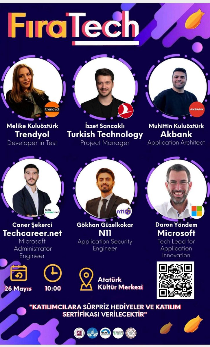 firatresmihesap's tweet image. Üniversitemizde Teknoloji Festivali FıraTech etkinliği düzenlenecek.
🗓️ 26 Mayıs 2024, Pazar 
🕙 10.00
📍 Atatürk Kültür Merkezi
📝 Katılım Formu: 
docs.google.com/forms/d/e/1FAI…
