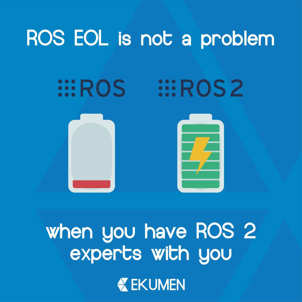 ekumenlabs's tweet photo. ROS 2 #Jazzy is coming out today!
Don't let #ROSEOL find you running towards #ROS2 πββοΈ. Itβs time to start planning the migration of new and existing software to ensure a smooth transition.
At #Ekumen, we are ready to help you make the most of the latest versions of ROS 2. https://t.co/WPEkDVaXDw