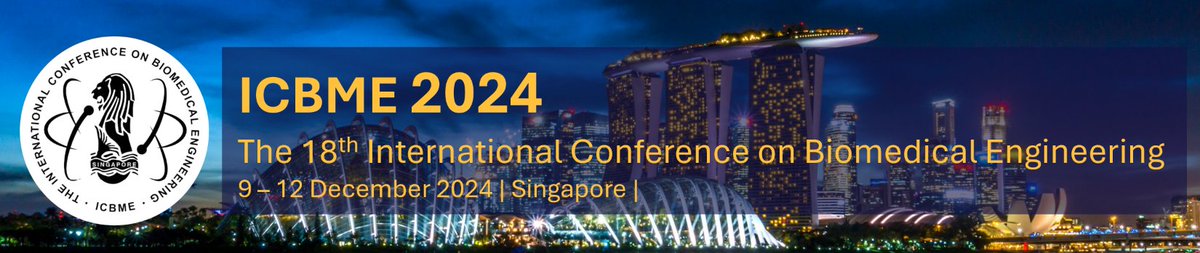 Join us at 18th International Conference on Biomedical Engineering (@ICBME2024) in SG, 9-12 Dec 2024. Showcase your work, engage with leading minds & contribute to the advancement of #BME! Call for Abstracts: icbme2024.org/call-for-abstr… Call for Symposiums: forms.office.com/r/kHzqtTKQRm
