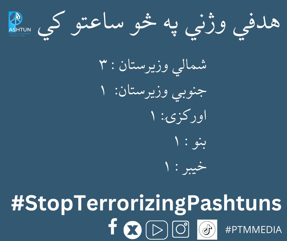 ZeenatAfghan's tweet photo. پاکستاني رياست د ټول پښتون قام نسل وژنه کوي مونږ پښتانه غږ نه پورته کوو يواځې جنازې پورته کوو، پښتانو تاسو که په د شان تقسيم ئې تاسو به ضرور جنازې پورته کوئ او که تاسو يؤ شئ ملي يوالۍ اتحاد وکړئ بيا د تور پنجاب ظلم خو سه کوي البته تاسو به په دوي يلغار کوي
#StopTerrorizingPashtuns https://t.co/0X0rgVyeWc