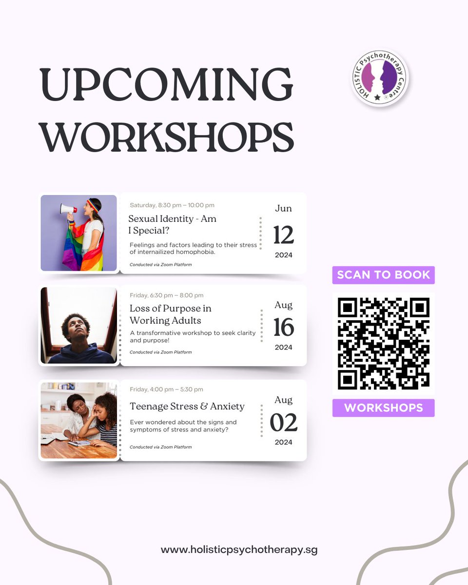 HolisticPsychC's tweet photo. Join us for an exciting lineup of workshops this June and August
Follow this link to make it a reality: https://t.co/8MgAjJNoDE
#holisticpsychotherapycentre #mindfulness #mindfulnessworkshops #wellbeing #transformativejourney #mentalhealth https://t.co/8cYZZjea2D