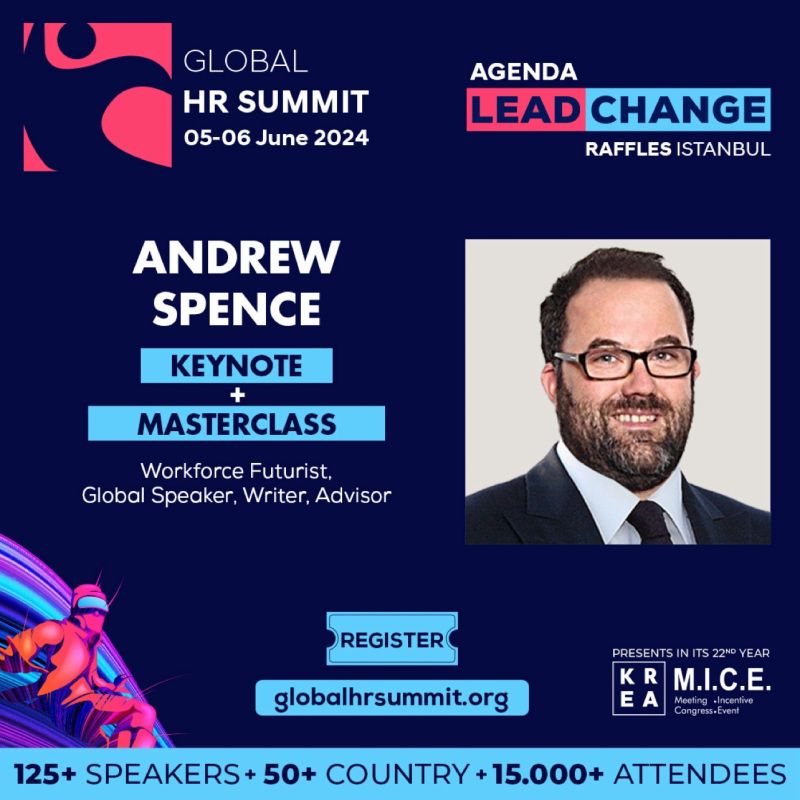 AndySpence's tweet photo. Excited to speak at the Global HR Summit & Exhibition 2024 in Istanbul on June 5/6! 🎉
Five Global Mega Trends That Will Drive the Future of Work and HR
@globalhrsummit #FutureOfWork
#RemoteWork #GlobalTalent #HRTrends #KeynoteSpeaker #GlobalHRSummit #HRSummit #KREAMICE #KREADigital #Web3 #WorkforceFuturist #WorkTech
See you there!
https://t.co/CUPuJGh2BJ
